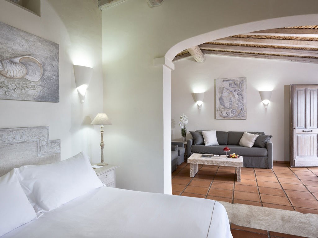 Pokoj Deluxe Suite s výhledem na moře, Cannigione, Sardinie