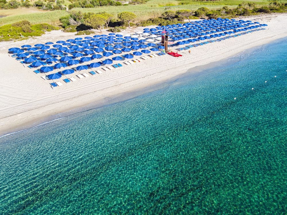 Futura Club Cala Fiorita - Hotelová pláž, Agrustos, Sardinie