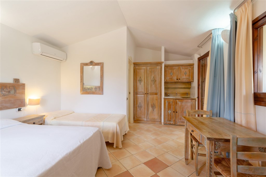 Apartmán Monocale Triplo Standard, Villasimius, Sardinie