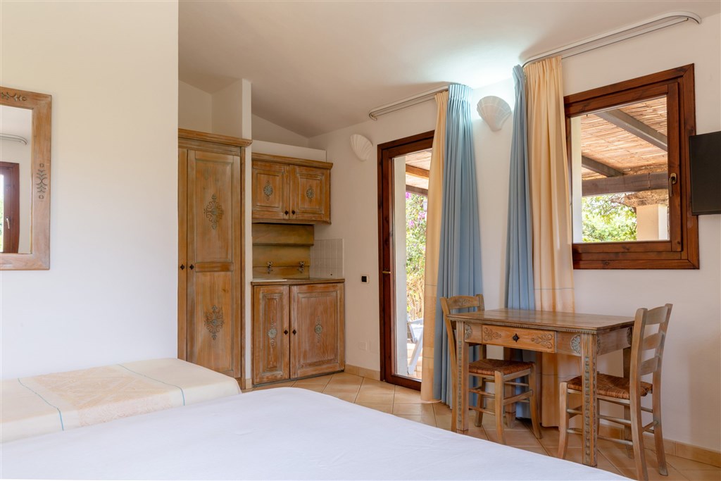 Apartmán Monocale Triplo Standard, Villasimius, Sardinie