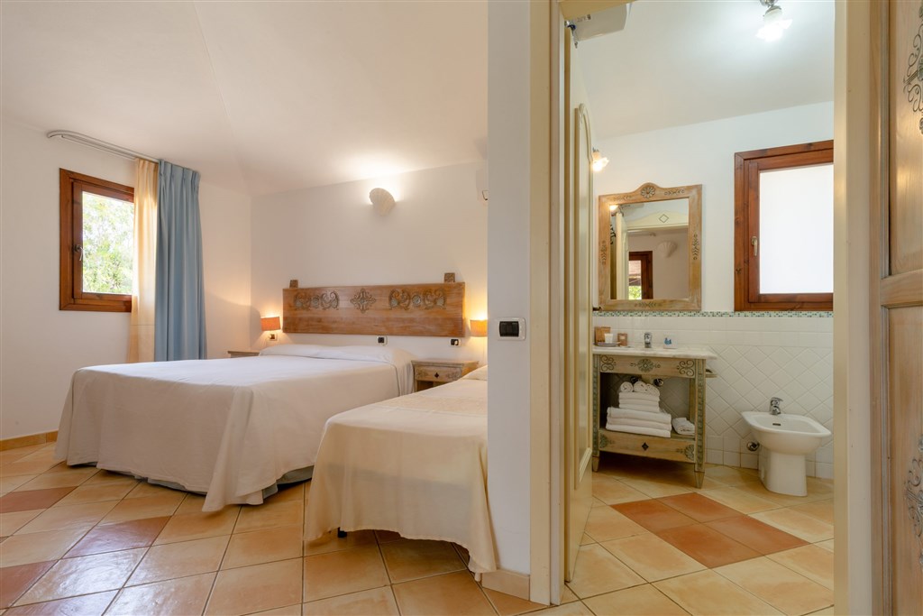 Apartmán Monocale Triplo Standard, Villasimius, Sardinie