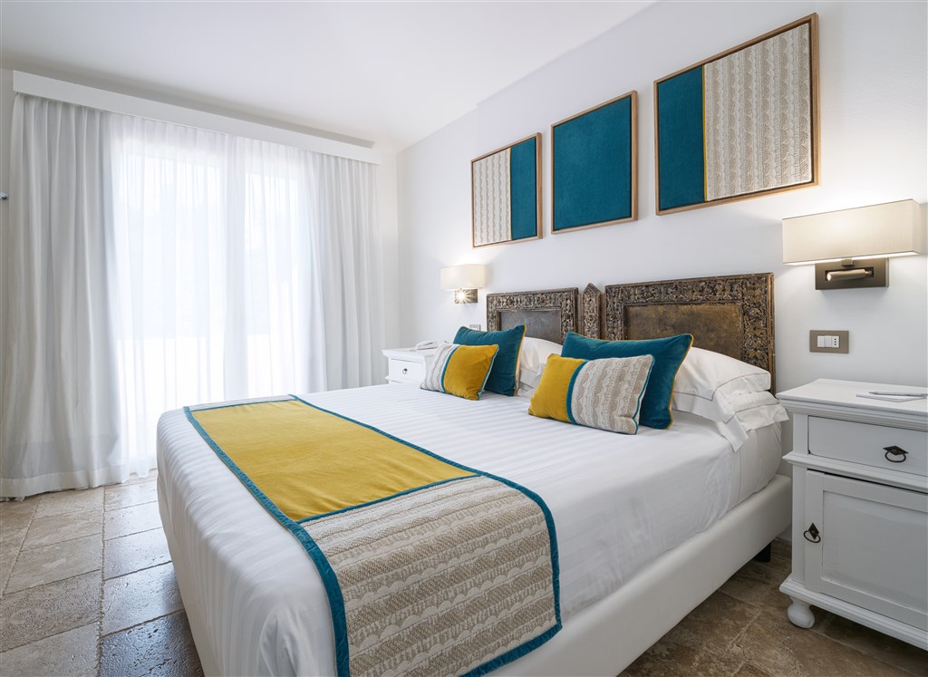 Pokoj family suite s výhledem na moře, Villasimius, Sardinie