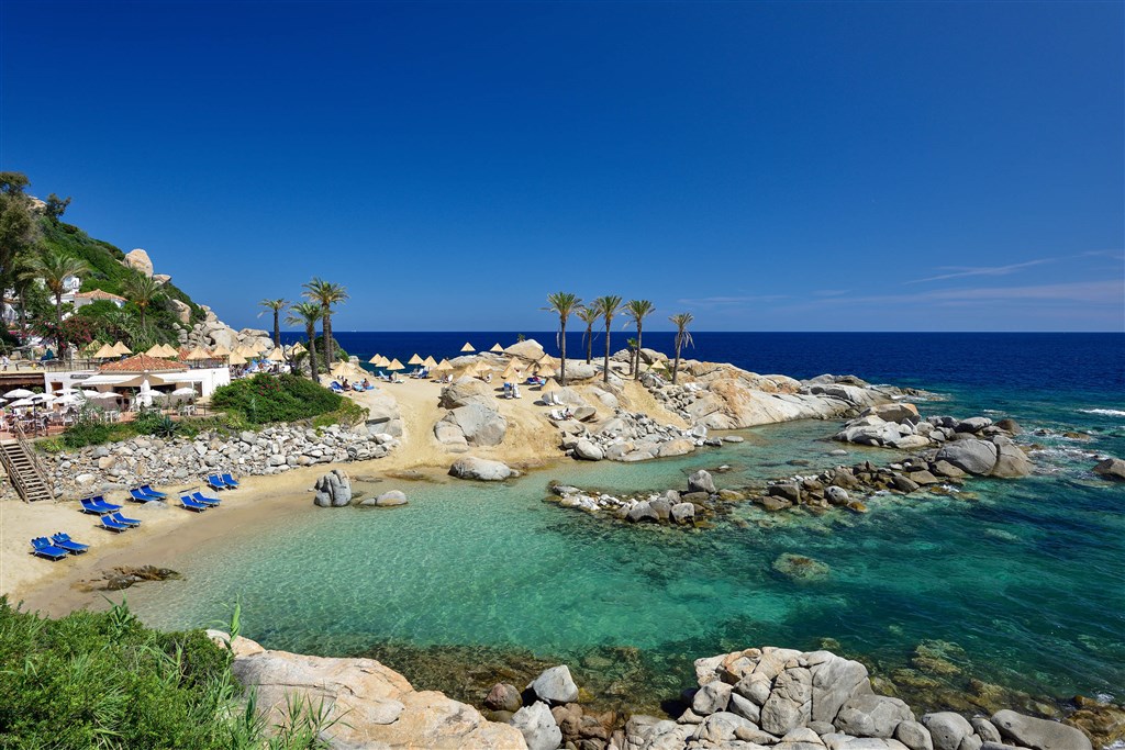Hotelová pláž, Arbatax, Sardinie