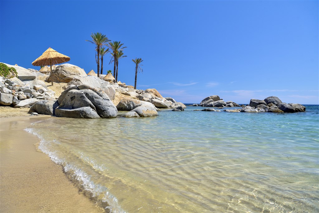 Hotelová pláž, Arbatax, Sardinie