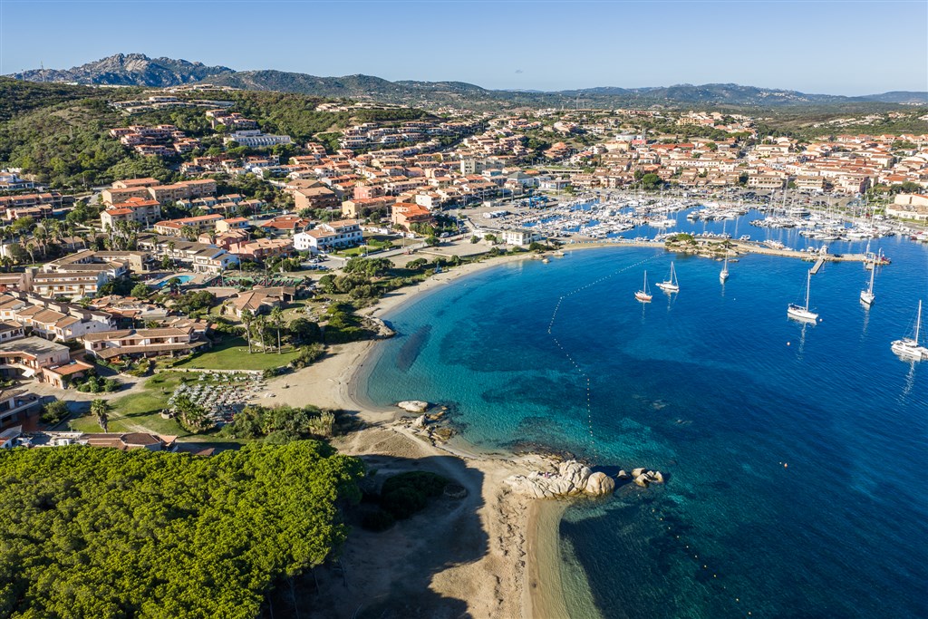 Letecký pohled, Vecchio Marino, Palau, Sardinie