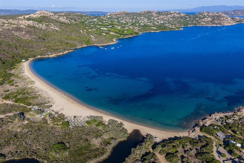 Letecký pohled, Vecchio Marino, Palau, Sardinie