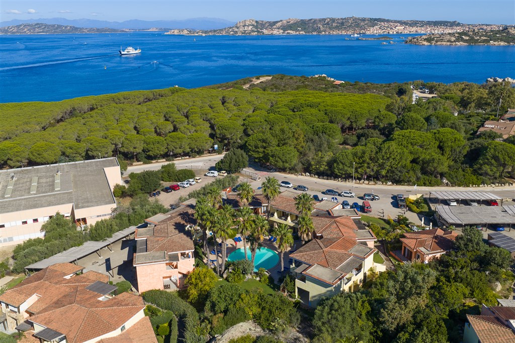 Letecký pohled, Vecchio Marino, Palau, Sardinie