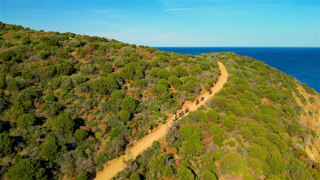 Projížďky na koních, Chia, Sardinie