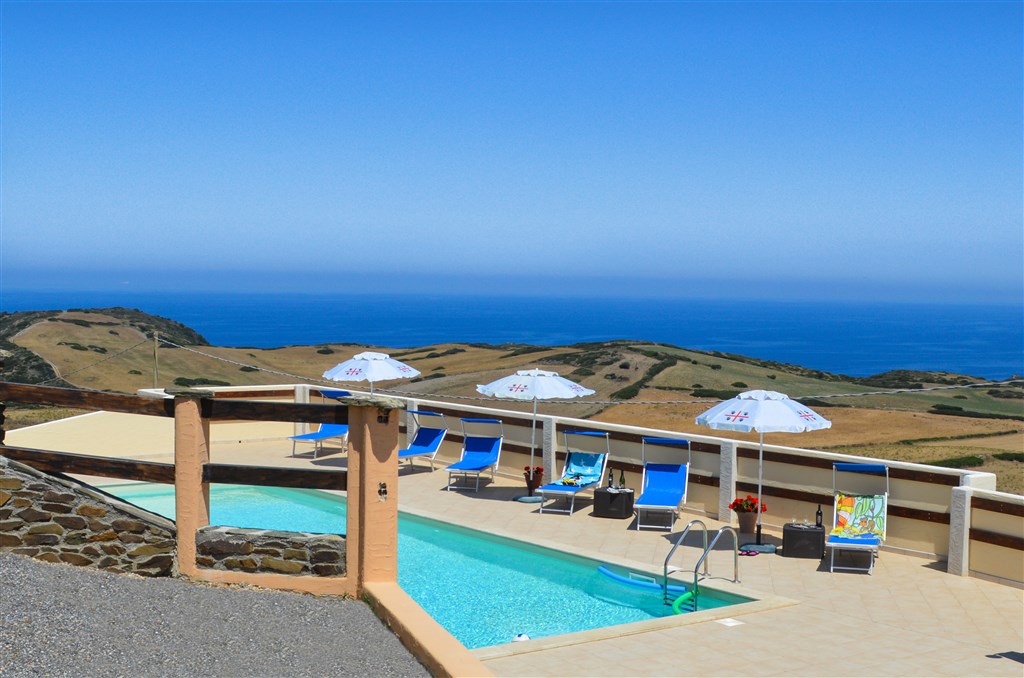 Agriturismo Finagliosu - Bazén s výhledem na moře, Argentiera, Sardinie
