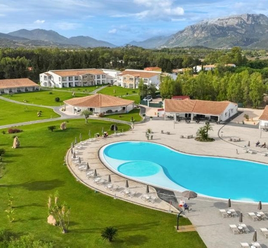 Letecký pohled, Siniscola, Sardinie