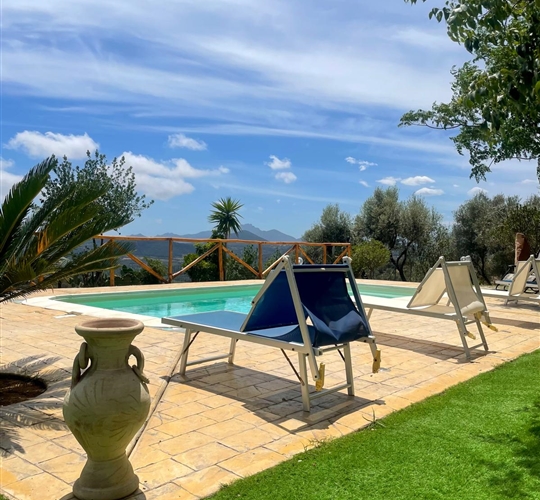 Exteriér, bazén s výhledem, Loceri, Sardinie