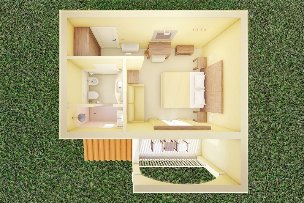 Spiagge San Pietro Resort - Rozložení pokoje Classic s balkónem, Castiadas, Sardinie