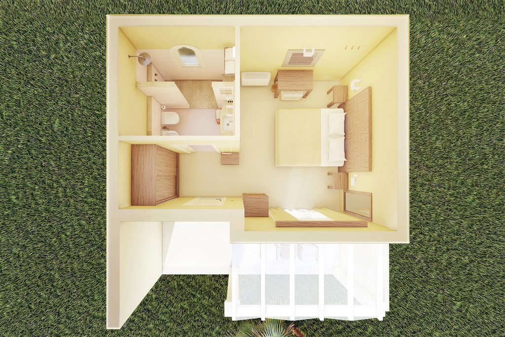 Spiagge San Pietro Resort - Rozložení pokoje Classic Large, Castiadas, Sardinie