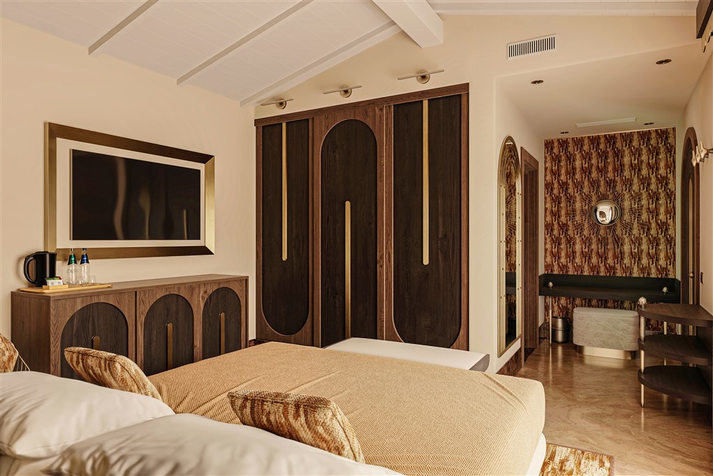 Spiagge San Pietro Resort - Pokoj Deluxe Terrace, Castiadas, Sardinie