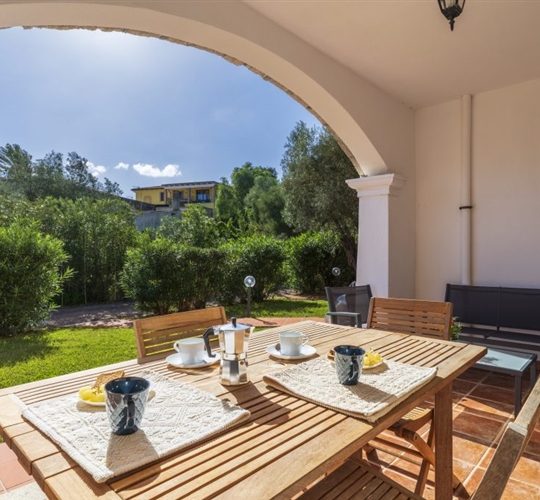 Terasa jednoho apartmánu, San Teodoro, Sardinie