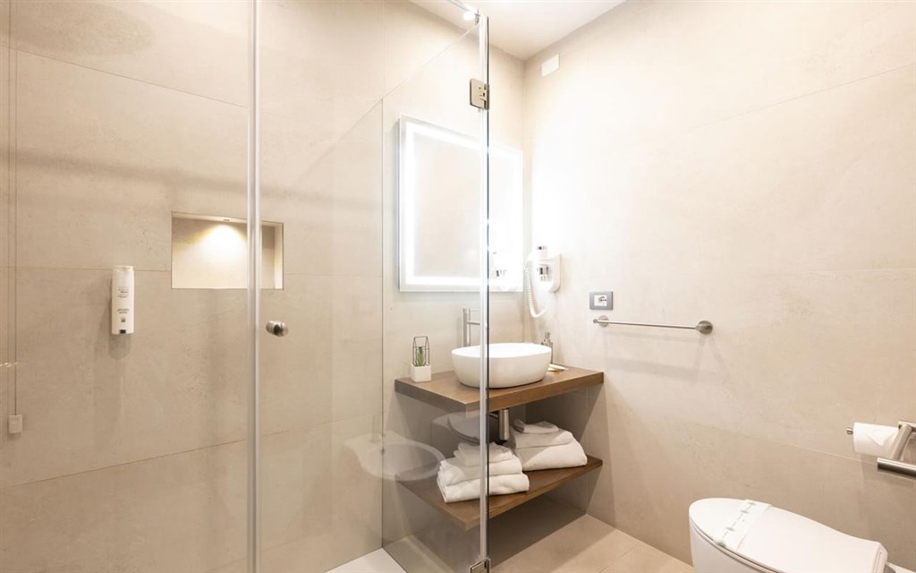 Nicoletta - Koupelna v pokoji STANDARD dvoulůžkový, Santa Maria Navarrese, Sardinie