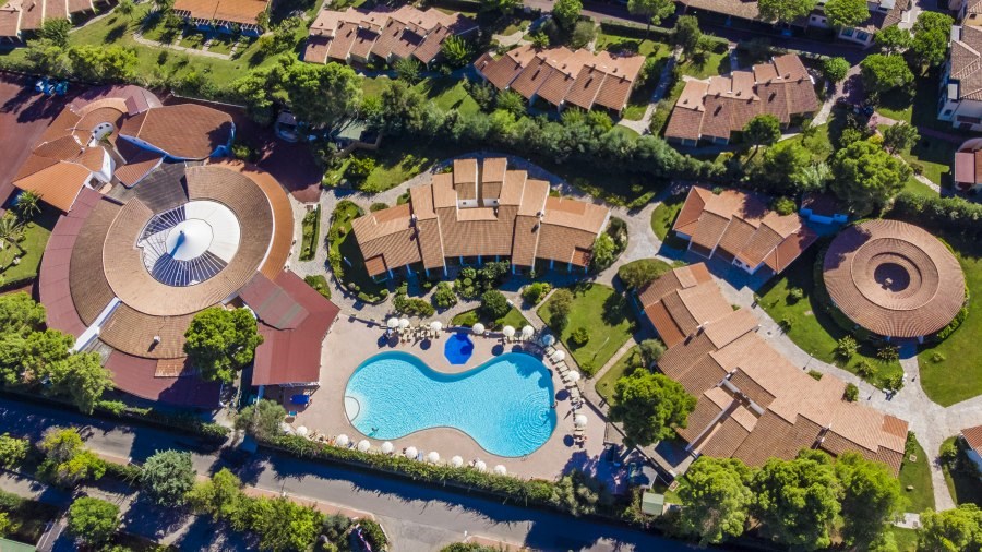Nicolaus Club Li Cucutti - Letecký pohled na hotel, Budoni, Sardinie