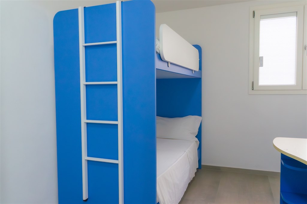 Villa Nova - Ložnice s patrovou postelí, Arbatax, Sardinie