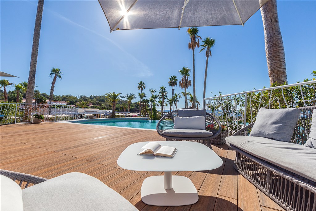 Hotel Club Saraceno - Oddělená privátní část tropického bazénu, Arbatax, Sardinie