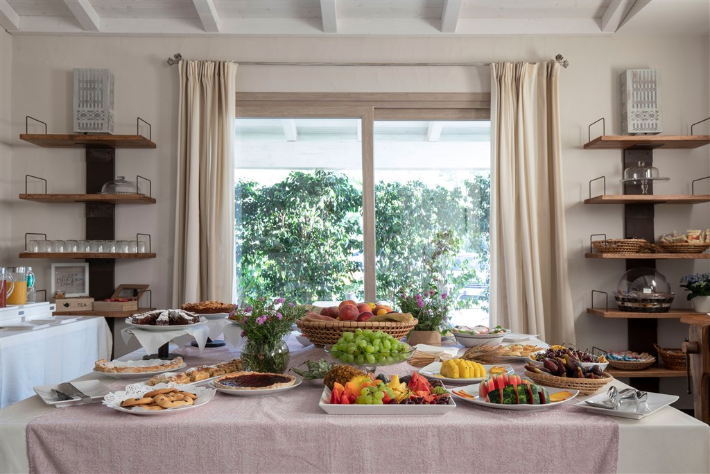 Eliantos Boutique Hotel & Spa - Snídaňový sál, Santa Margherita di Pula, Sardinie