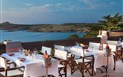 Marinedda Hotel Thalasso &  Spa - Restaurace TERRAZZA s výhledem na moře, Marinedda hotel, Isola Rossa, Sardinie