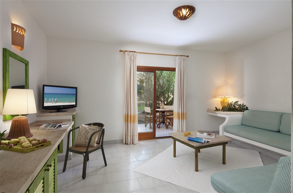 Obývací pokoj Family Suite, Badesi, Sardinie