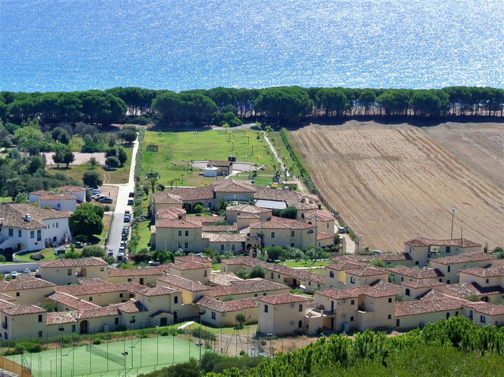 Letecký pohled, Cardedu, Sardinie