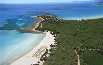 Letecký pohled, Cala Ginepro di Orosei, Sardinie