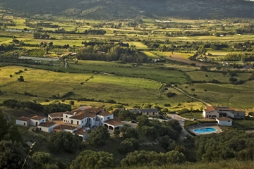 Letecký pohled, Posada, Sardinie