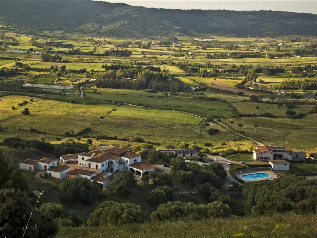 Letecký pohled, Posada, Sardinie