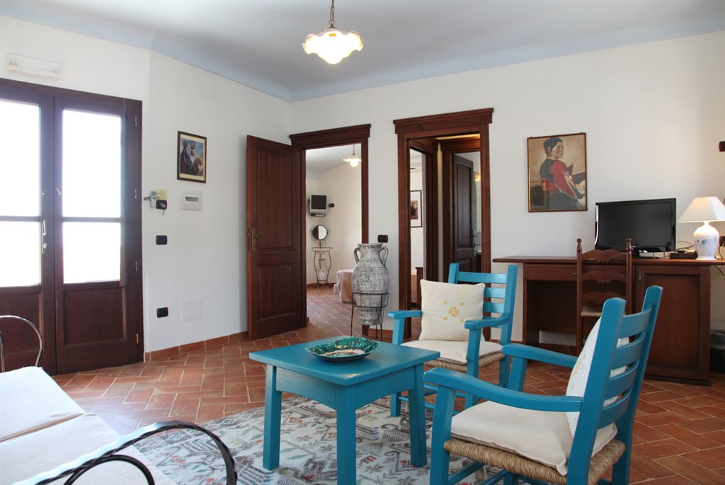 Nuraghe Arvu - Pokoj SUITE, obývací pokoj, Cala Gonone, Sardinia