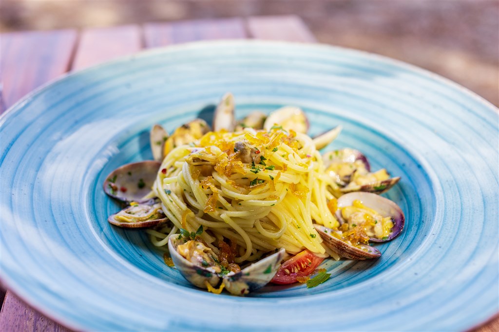 Spaghetti con vongole, Cardedu, Sardinie