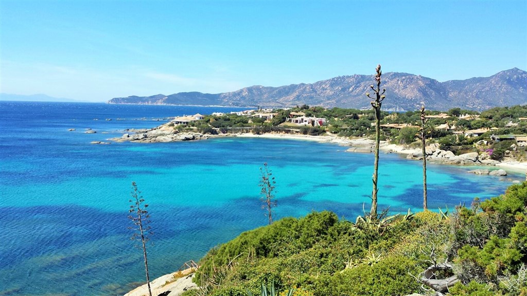 Zátoka Cala Caterina, Villasimius, Sardinie