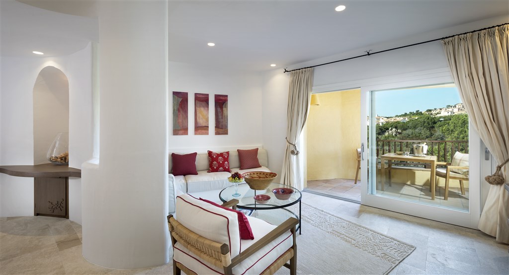 Obývací pokoj PREMIUM SUITE, Porto Cervo, Sardinie