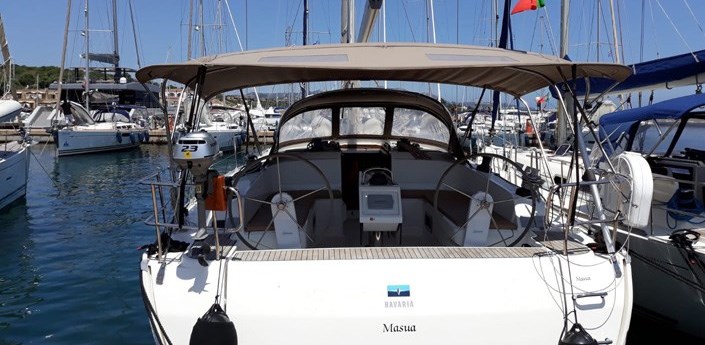 Bavaria Cruiser 46 Masua - Záď, Marina di Portisco, Sardinie