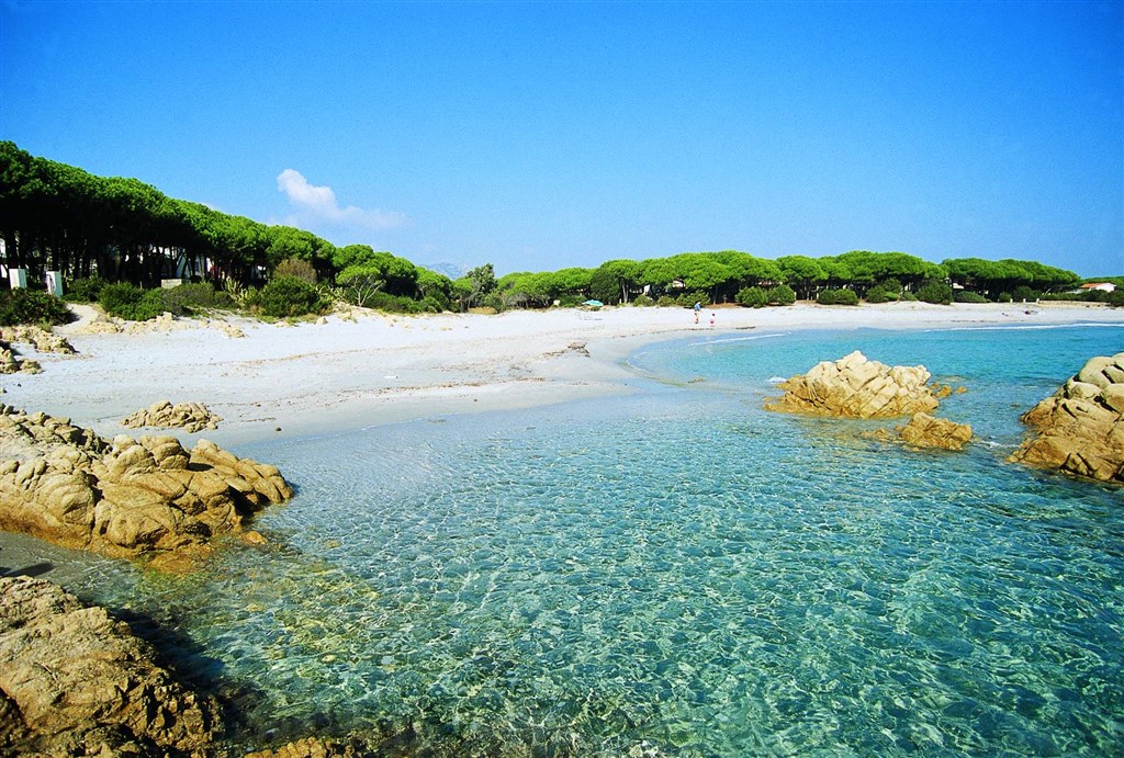 Pláž, Cala Liberotto, Sardinie