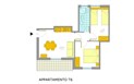Residence Gli Eucalipti - Nákres apartmánu TRILO 6, Alghero, Sardinia